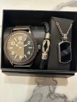 Watch Bracelet and Dog Tag Set